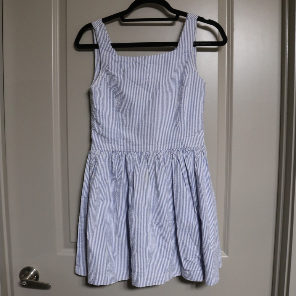 Button Back Seersucker dress
